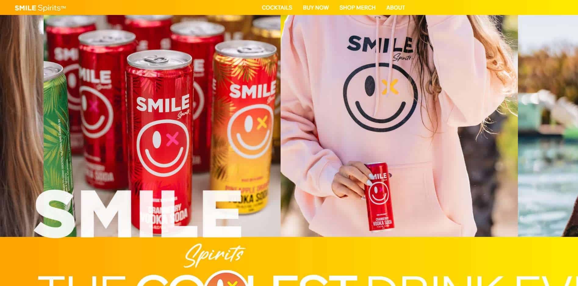 The Smile Spirits website on Wix, before the move to Shopify