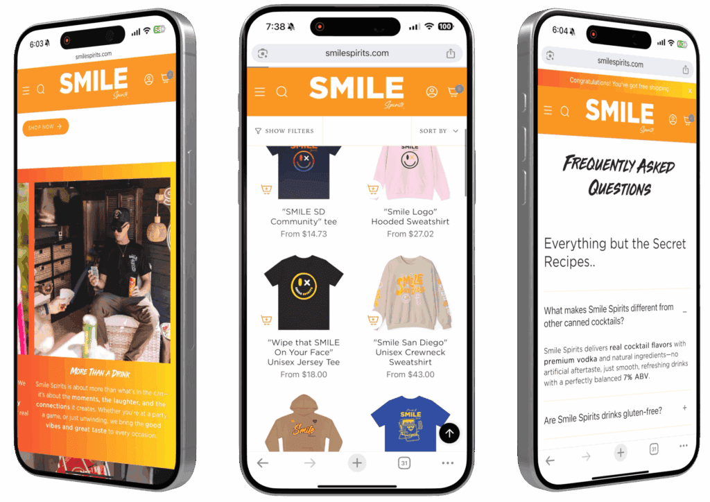 The Smile Spirits store on phones