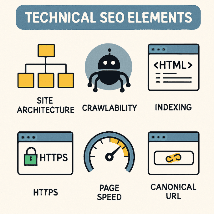 Elements of Technical SEO Infographic