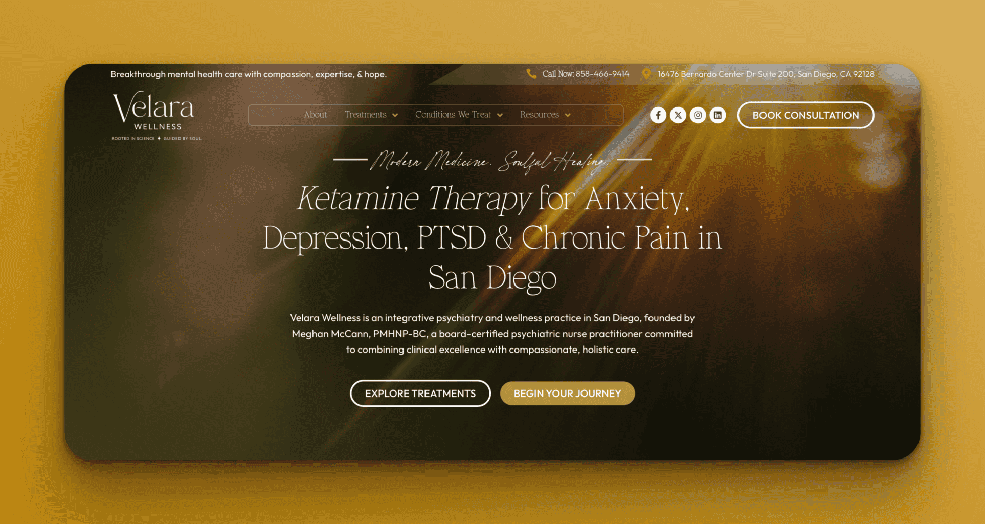 Velara Wellness website