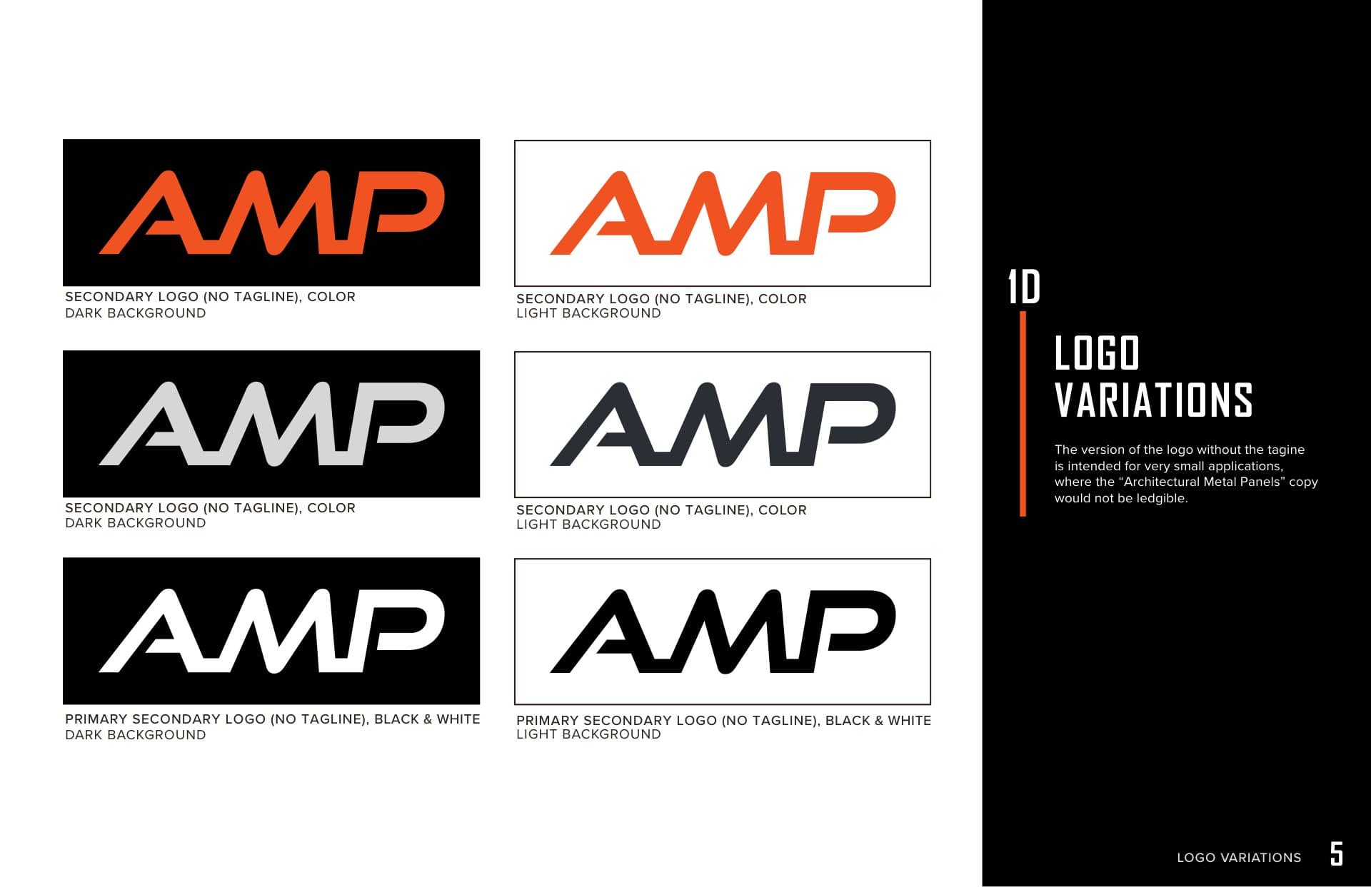 The AMP logo variations