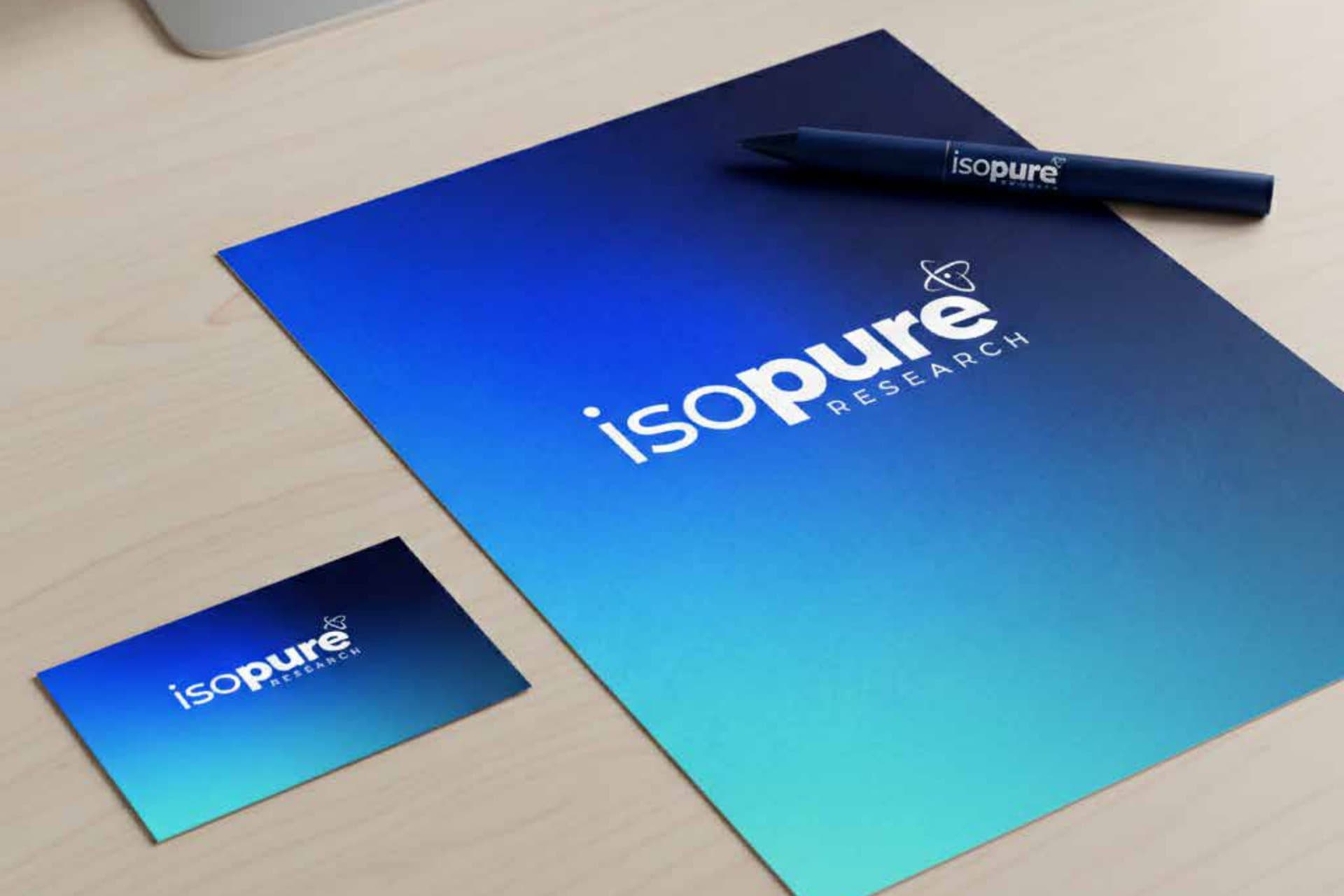 IsoPure stationery mockup