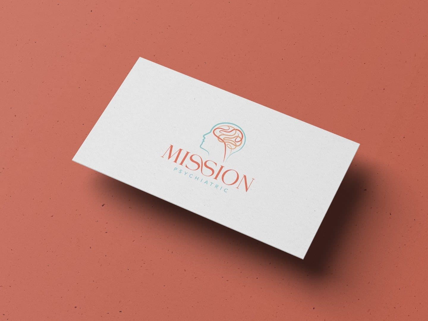 Mission Psychiatric business card mockup