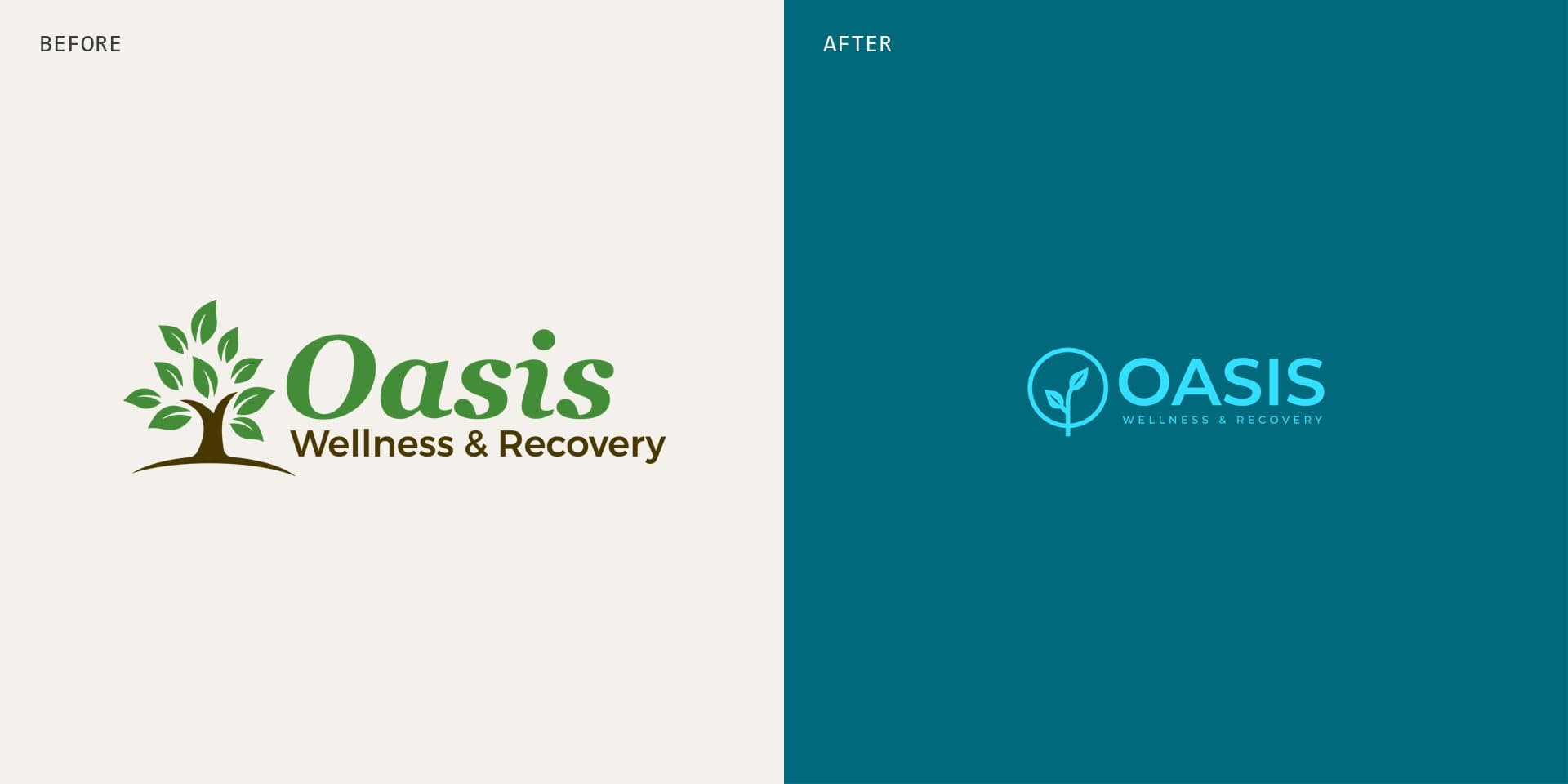 The old Oasis logo next to the new one