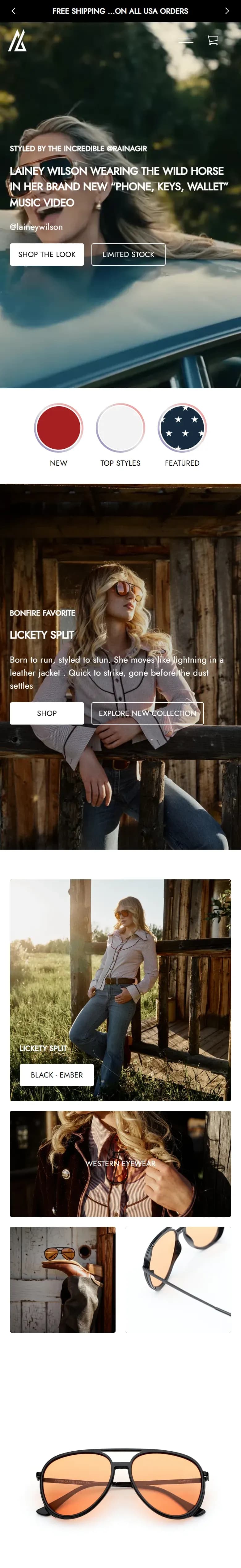 The American Bonfire Co. website on a phone