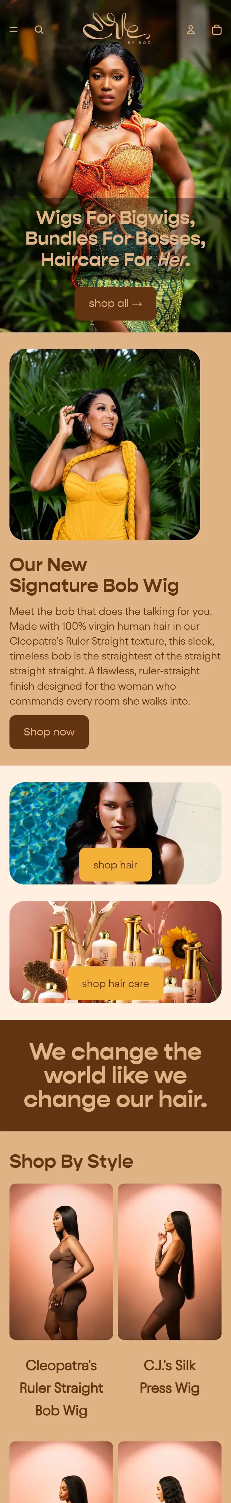 The Eve by Boz website on a phone