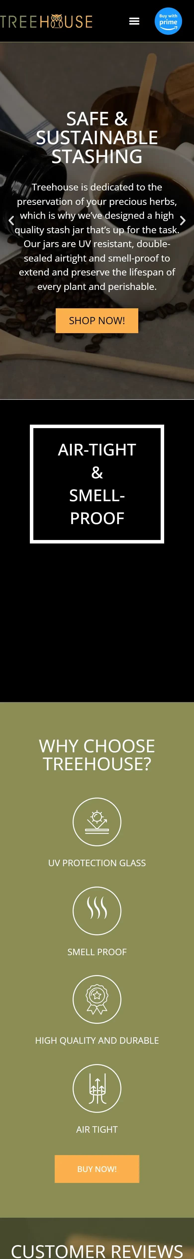 The Tree House website on a phone