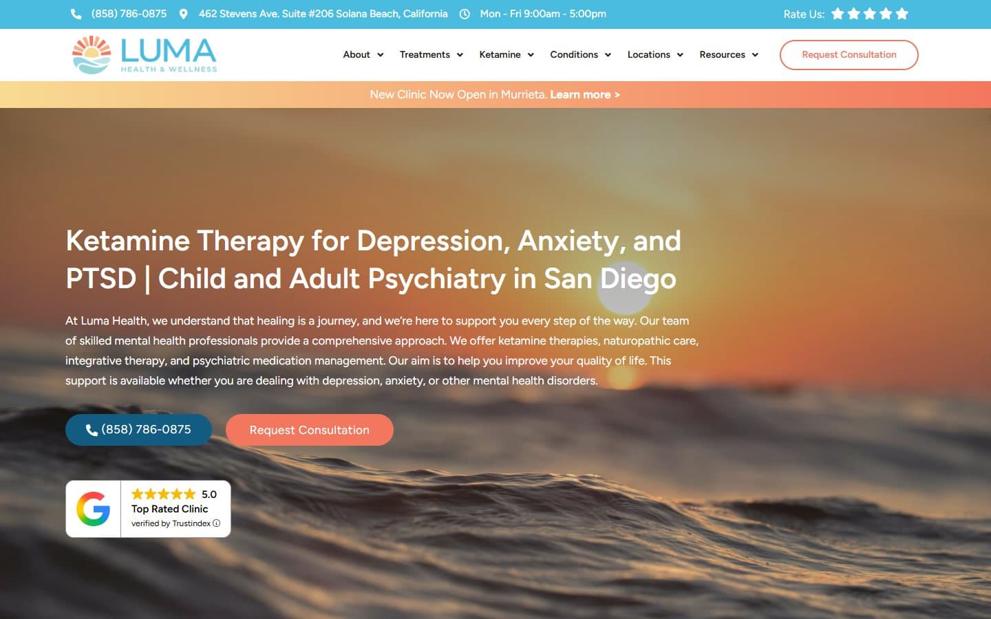 Luma Wellness website