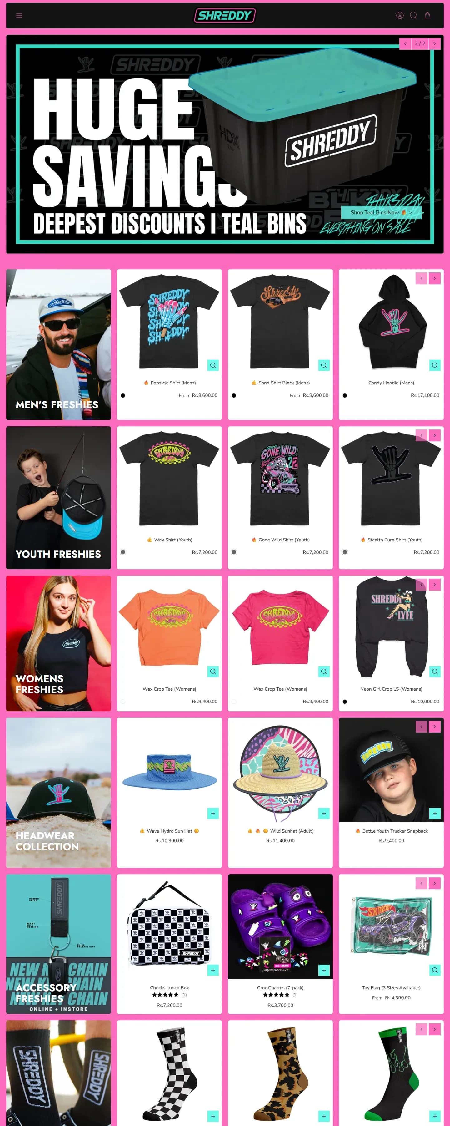 The Shreddy Lyfe website on a desktop screen