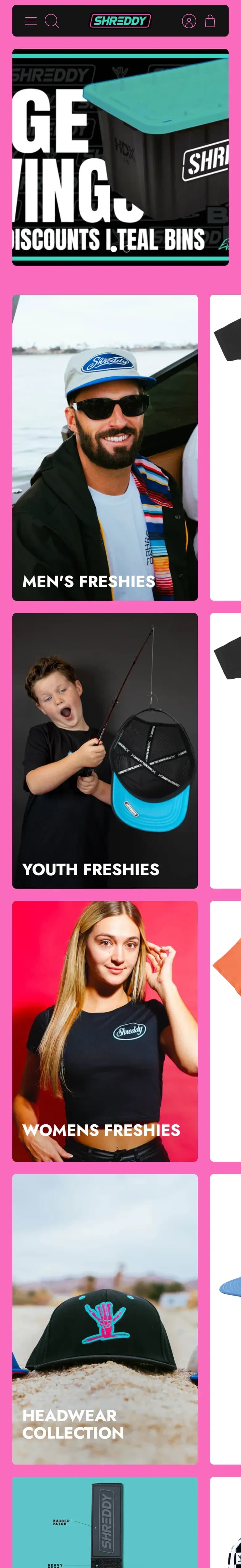 The Shreddy Lyfe website on a phone
