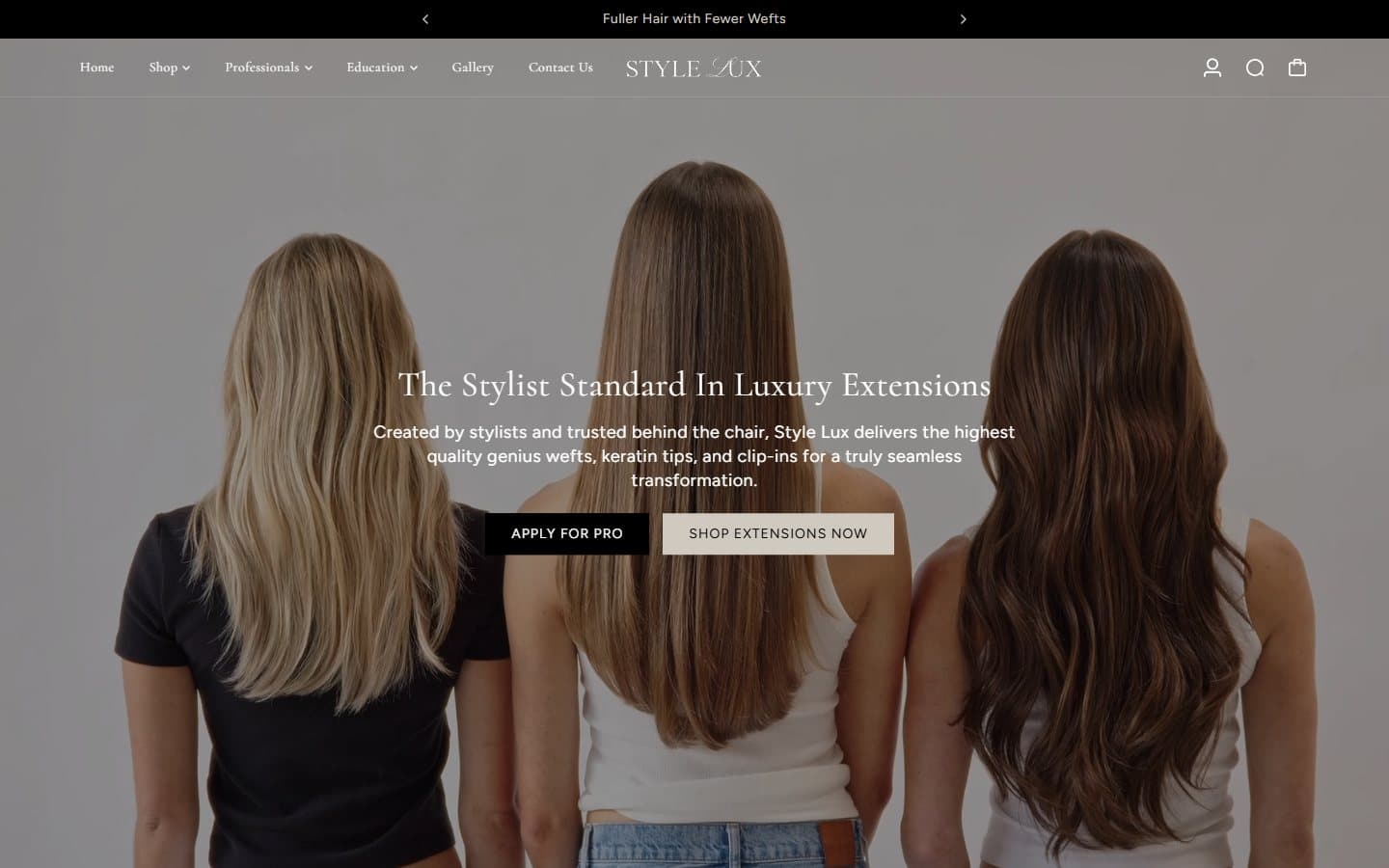 Style Lux Extensions website