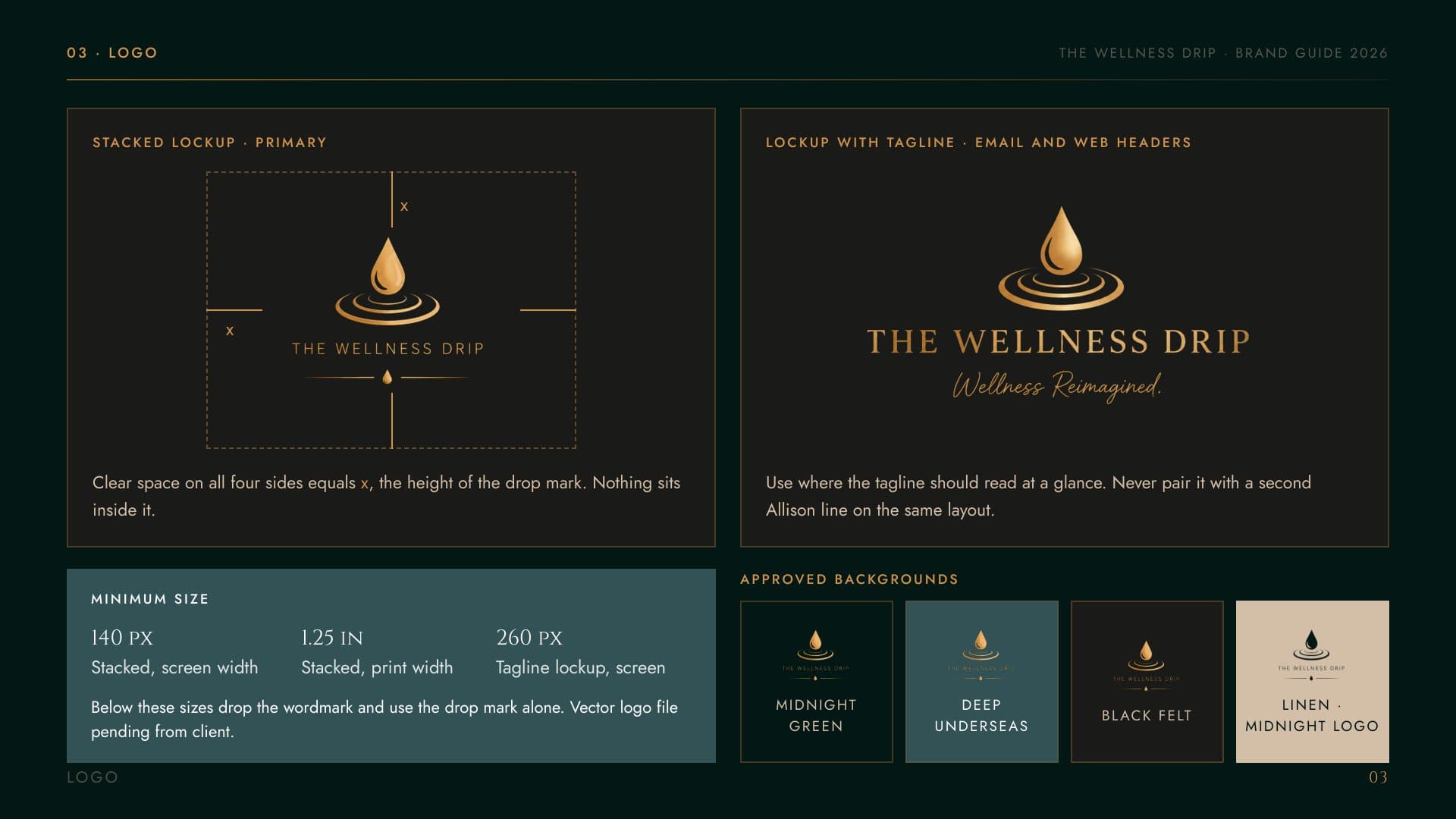 The Wellness Drip brand guide: the logo